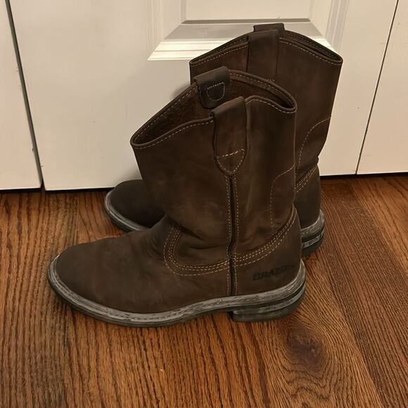 Brazos Leather, oil & slip resistant Leather work boots Size 8 - Picture 3 of 6